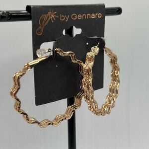 G by Gennaro GOld Triple Strand Wavey Hoop Earrings $16ea / 3 for $25